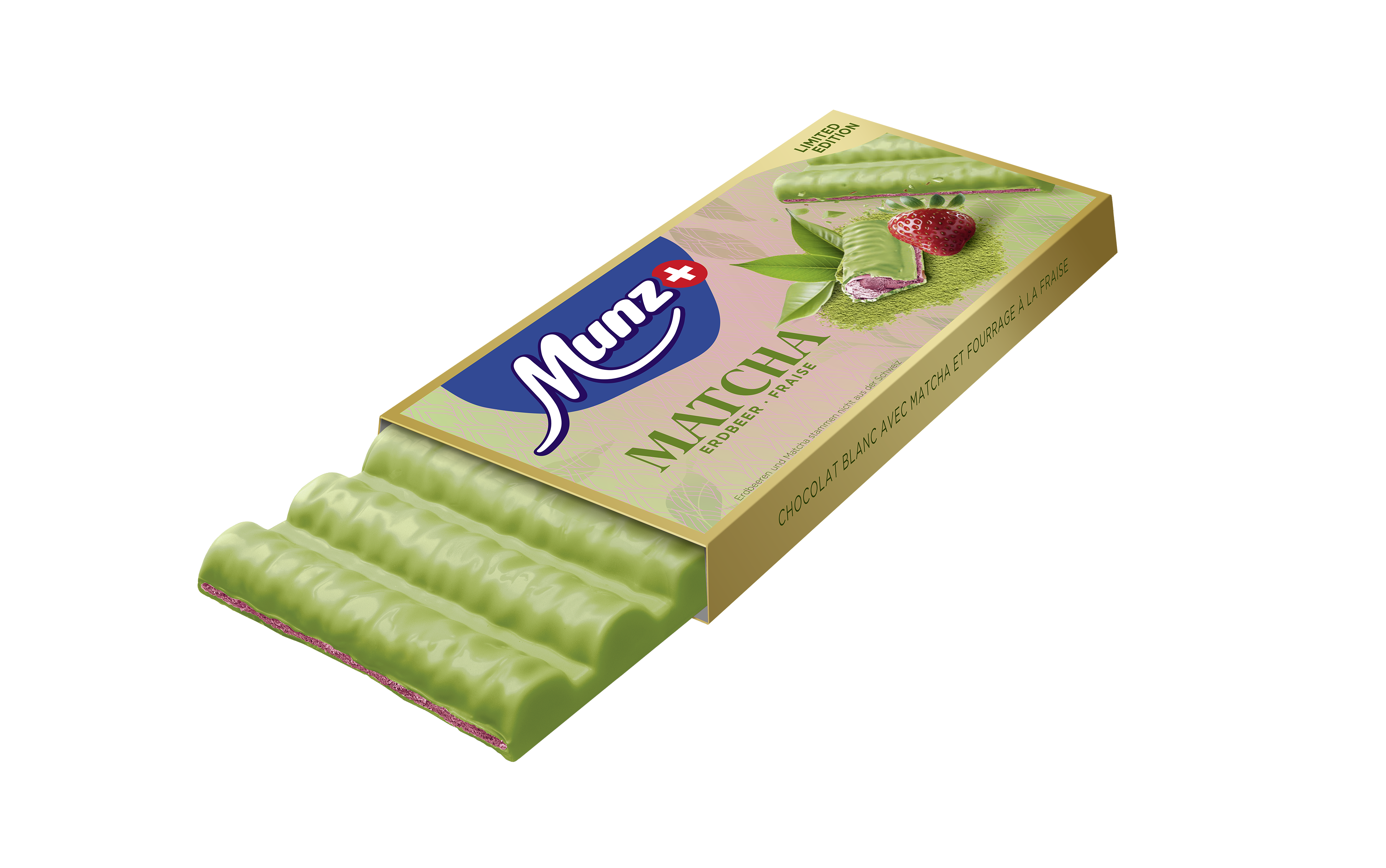 Munz Matcha Erdbeer Tafel